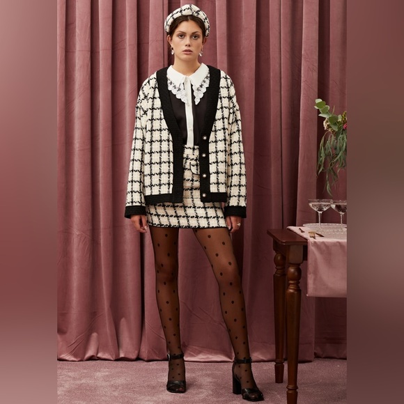 Sister Jane Tweed Cardigan Blazer Jacket XS - Picture 2 of 7